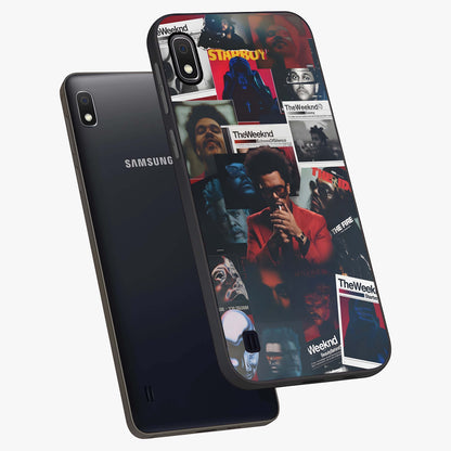 The Weeknd Glass Case displayed in angled mockup highlighting stylish pop culture inspired design with modern aesthetic.