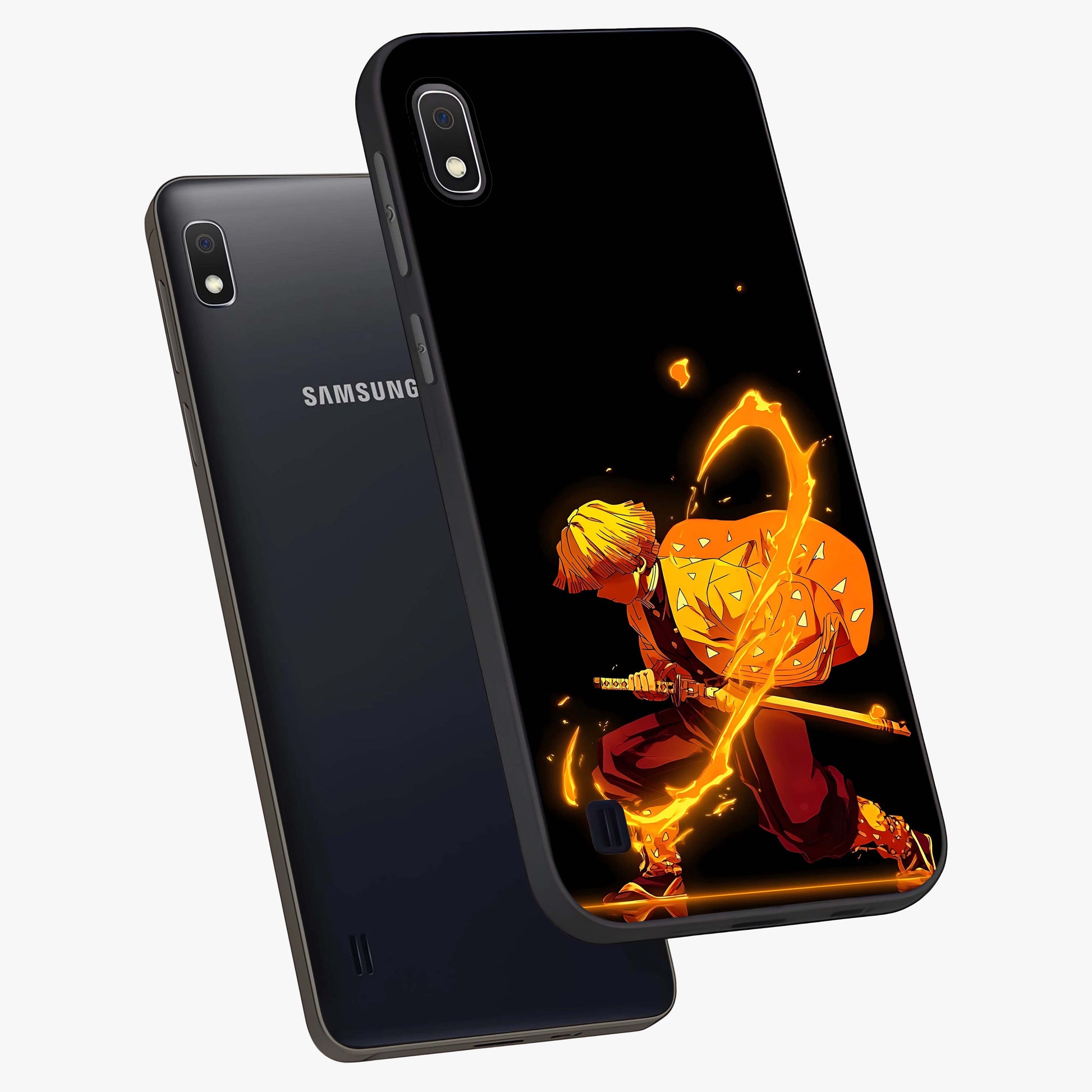 Thunder Flame Execution Glass Case displayed in angled mockup highlighting dramatic fire themed design with intense fantasy aesthetic.