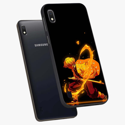Thunder Flame Execution Glass Case displayed in angled mockup highlighting dramatic fire themed design with intense fantasy aesthetic.