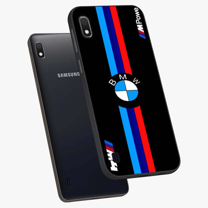 Turbo BMW Beast Glass Case displayed in angled mockup highlighting sleek racing car design with bold automotive aesthetic.