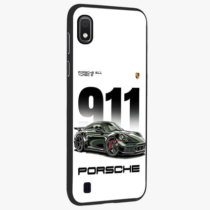 911 Turbo Dominance Glass Case upright perspective showcasing powerful racing design and modern automotive aesthetic.