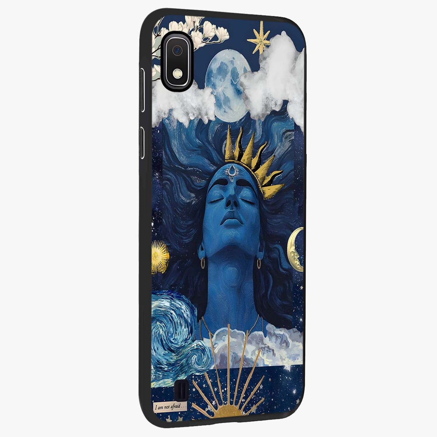 Aesthetic Lord Shiva Glass Case upright view showcasing powerful Lord Shiva artwork with devotional theme.