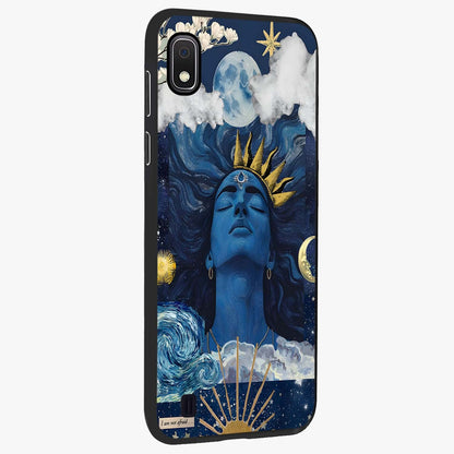 Aesthetic Lord Shiva Glass Case upright view showcasing powerful Lord Shiva artwork with devotional theme.