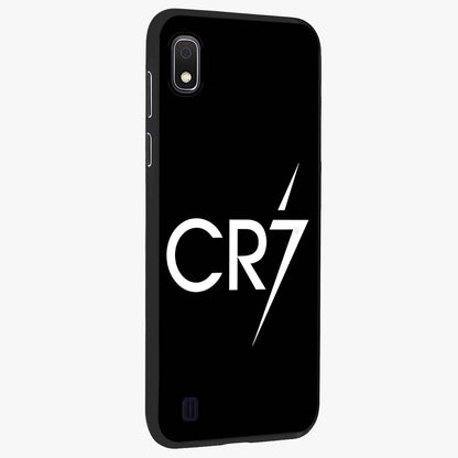 Cr7 Elite Strike Glass Case upright view showcasing energetic football inspired design with modern sports aesthetic.