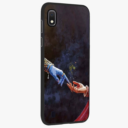 Divine Touch Eternal Glass Case upright view showcasing peaceful spiritual artwork with eternal divine theme.