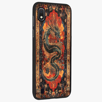 Inferno Dragon Soul Glass Case upright view showcasing intense dragon artwork with fantasy fire theme.