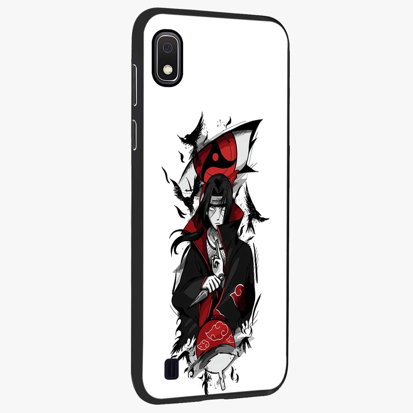 Itachi Limited Edition Naruto Anime Glass Case upright view showcasing intense anime artwork with powerful character theme.