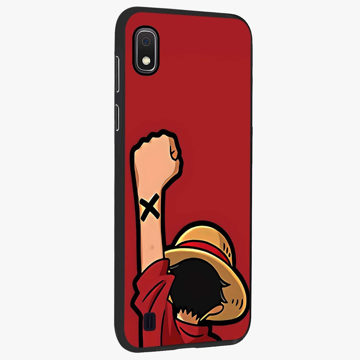 Luffy X Spirit Glass Case upright view showcasing striking anime artwork with adventurous character theme.