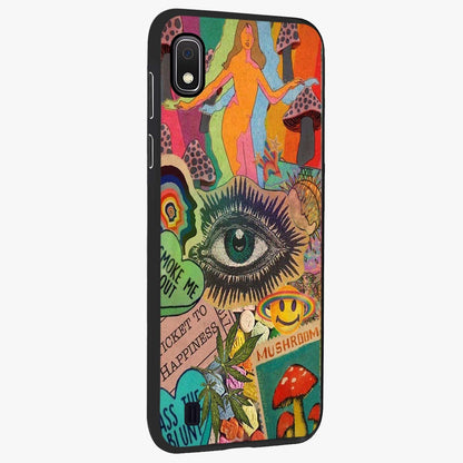 Mystic Eye Wonderland Glass Case upright view showcasing symbolic eye artwork with mysterious fantasy theme.