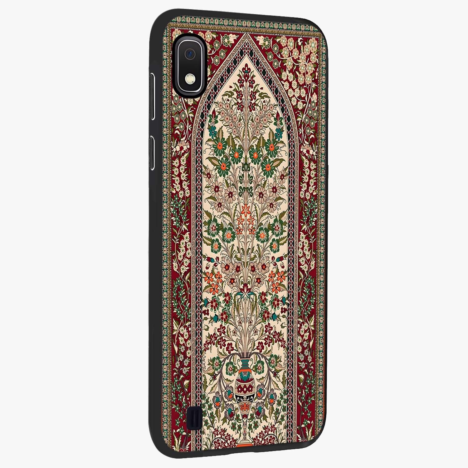 Persian Inspired Glass Case upright view showcasing decorative Persian artwork with rich heritage theme.