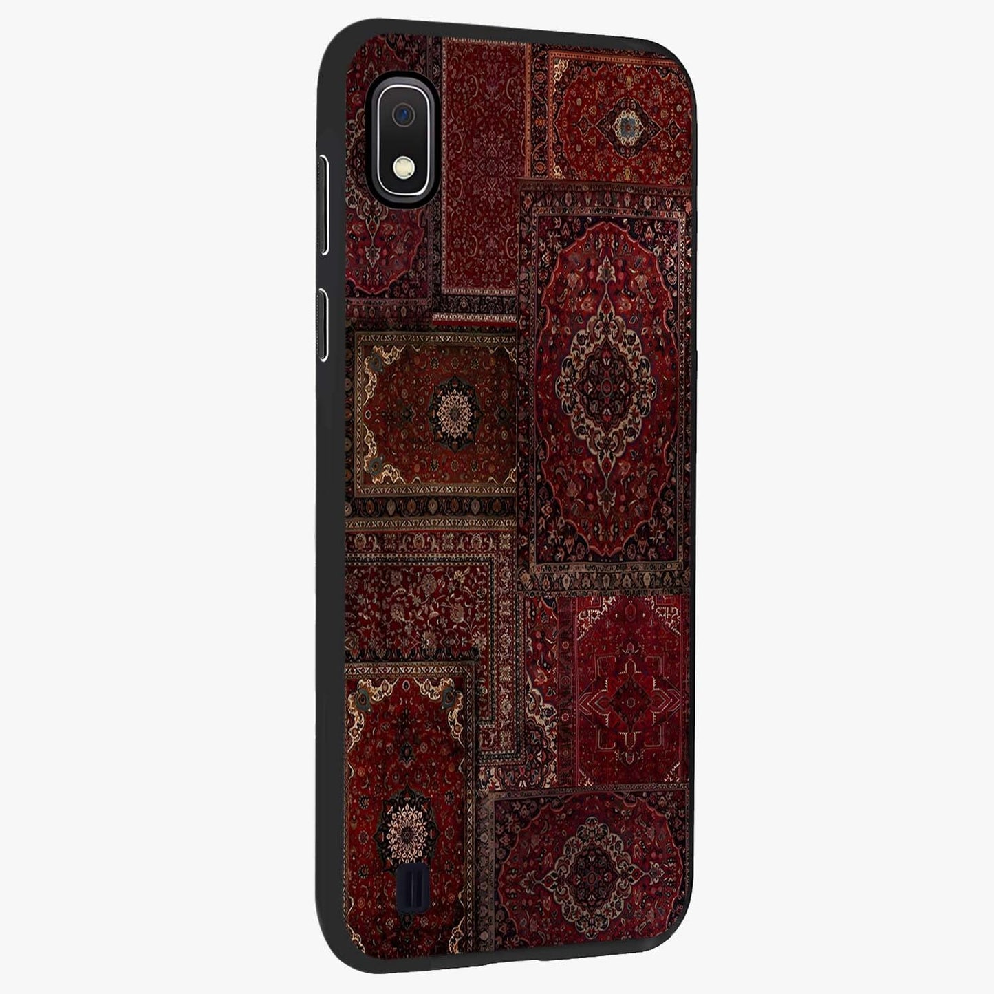 Persian Velvet Tale Glass Case upright view showcasing elegant Persian artwork with classic heritage theme.