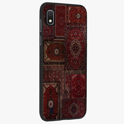 Persian Velvet Tale Glass Case upright view showcasing elegant Persian artwork with classic heritage theme.