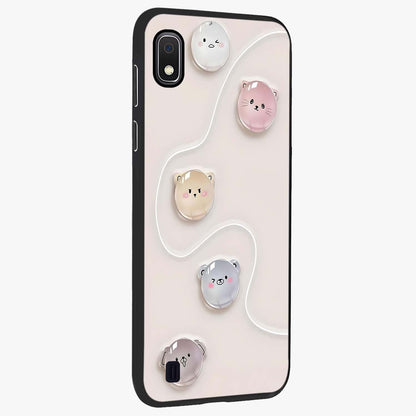 Puffy Face Parade Glass Case upright view showcasing adorable character artwork with cheerful animated theme.