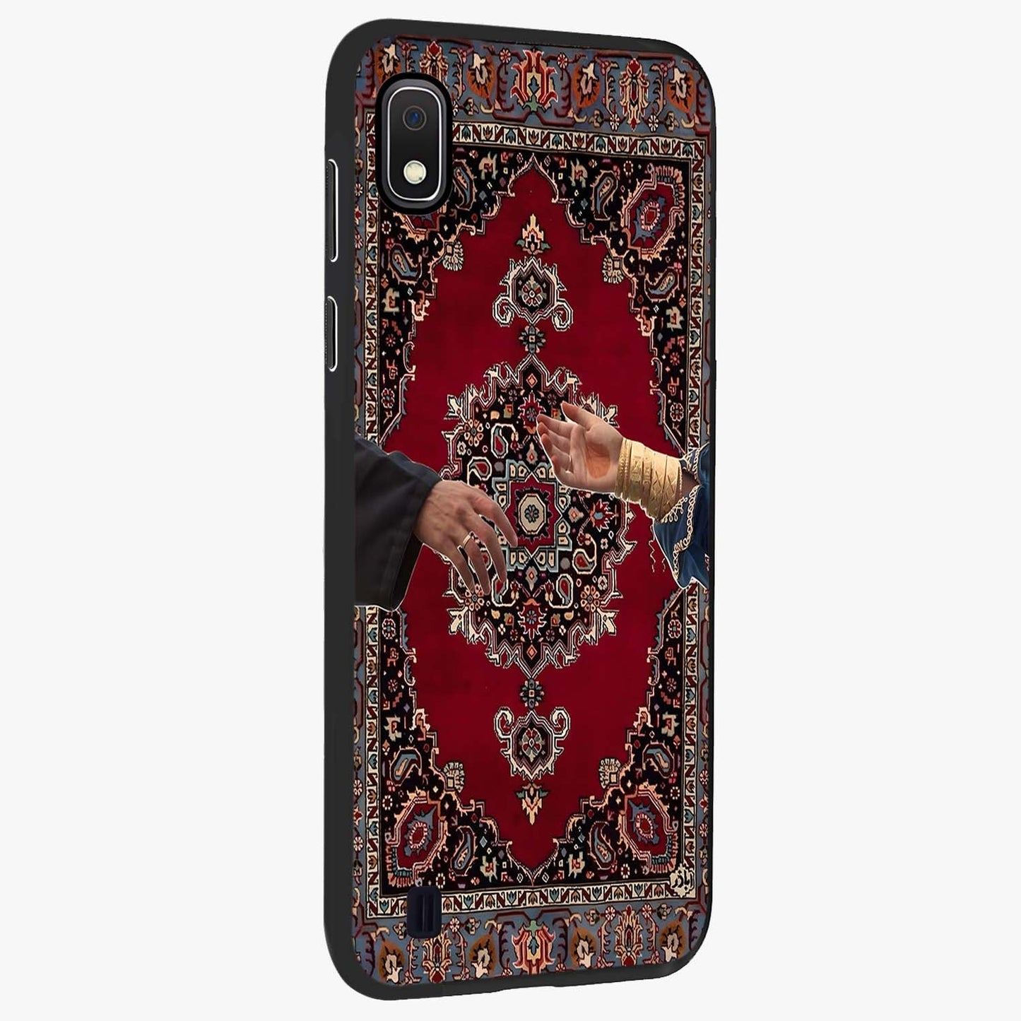 Royal Touch Reach Glass Case upright view showcasing stylish royal inspired artwork with graceful theme.