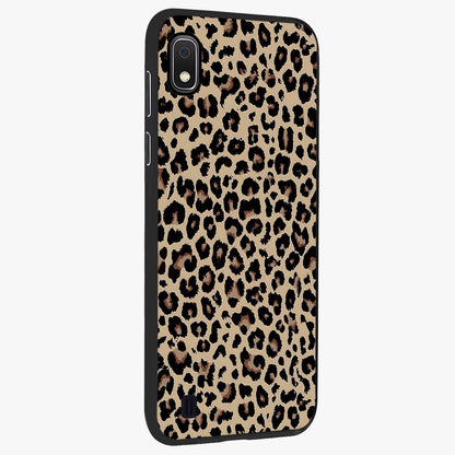 Savage Chic Pattern Glass Case upright view showcasing trendy decorative artwork with edgy fashion theme.