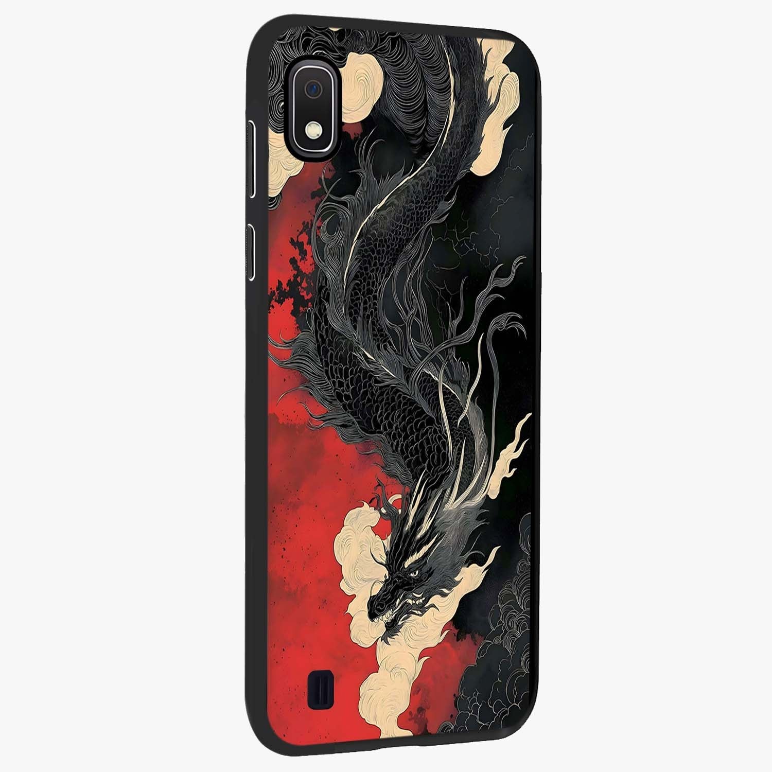 Shadow Dragon Fury Glass Case upright view showcasing intense dragon artwork with dramatic shadow theme.