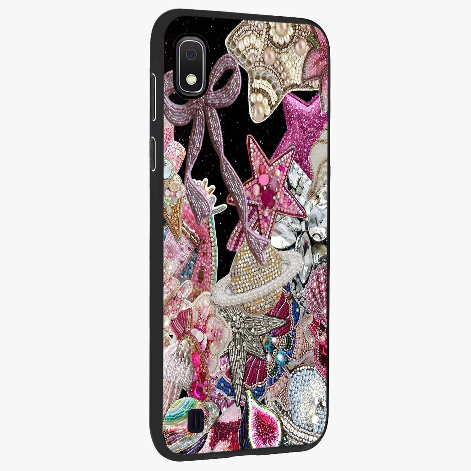 Starlit Jewel Dream Glass Case upright view showcasing radiant star inspired artwork with magical night theme.