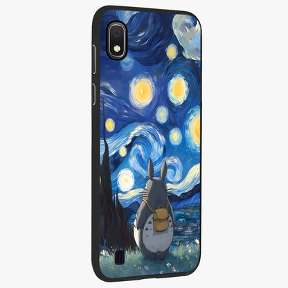 Totoro In Van Gogh Art Glass Case upright view showcasing creative character artwork with painterly artistic theme.