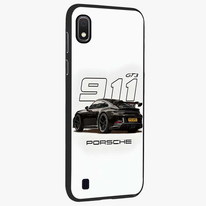 Turbo Legacy Icon Glass Case upright view showcasing bold racing inspired artwork with classic car theme.