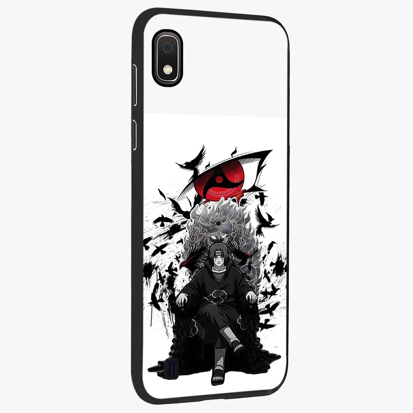 Uchiha Shadow Throne Glass Case upright view showcasing magical underwater galaxy artwork with vibrant cosmic theme.