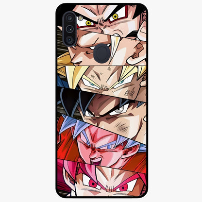 Anime Character Glass Case showing flat back view with vibrant anime artwork and glossy glass finish.