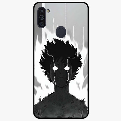 Awakened Inner Rage Glass Case showing flat back view with intense artistic artwork and glossy glass finish.