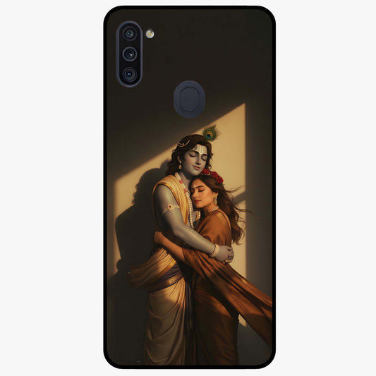 Divine Eternal Love Glass Case showing flat back view with spiritual love themed artwork and glossy glass finish.
