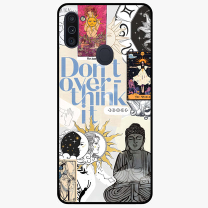 Ethereal Thoughts Glass Case showing flat back view with dreamy artistic artwork and glossy glass finish.