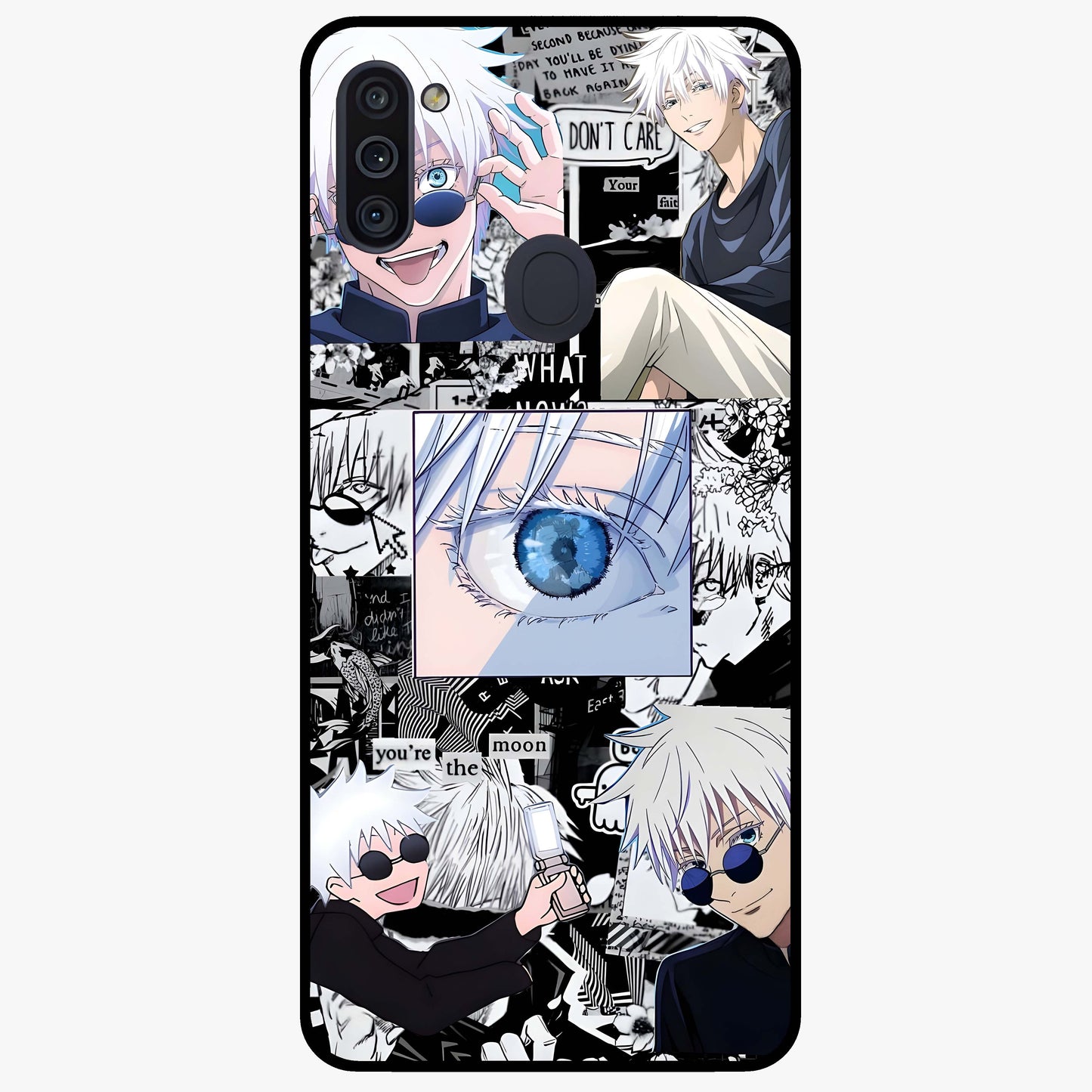 Infinity Sorcerer Chaos Glass Case showing flat back view with mystical sorcerer themed artwork and glossy glass finish.
