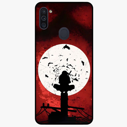 Itachi Limited Edition Naruto Anime Glass Case showing flat back view with iconic anime character artwork and glossy glass finish.