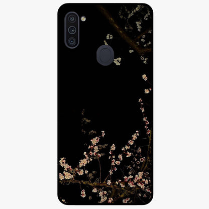 Petal Moon Light With Custom Name Glass Case showing flat back view with floral moonlight artwork and personalized name design.