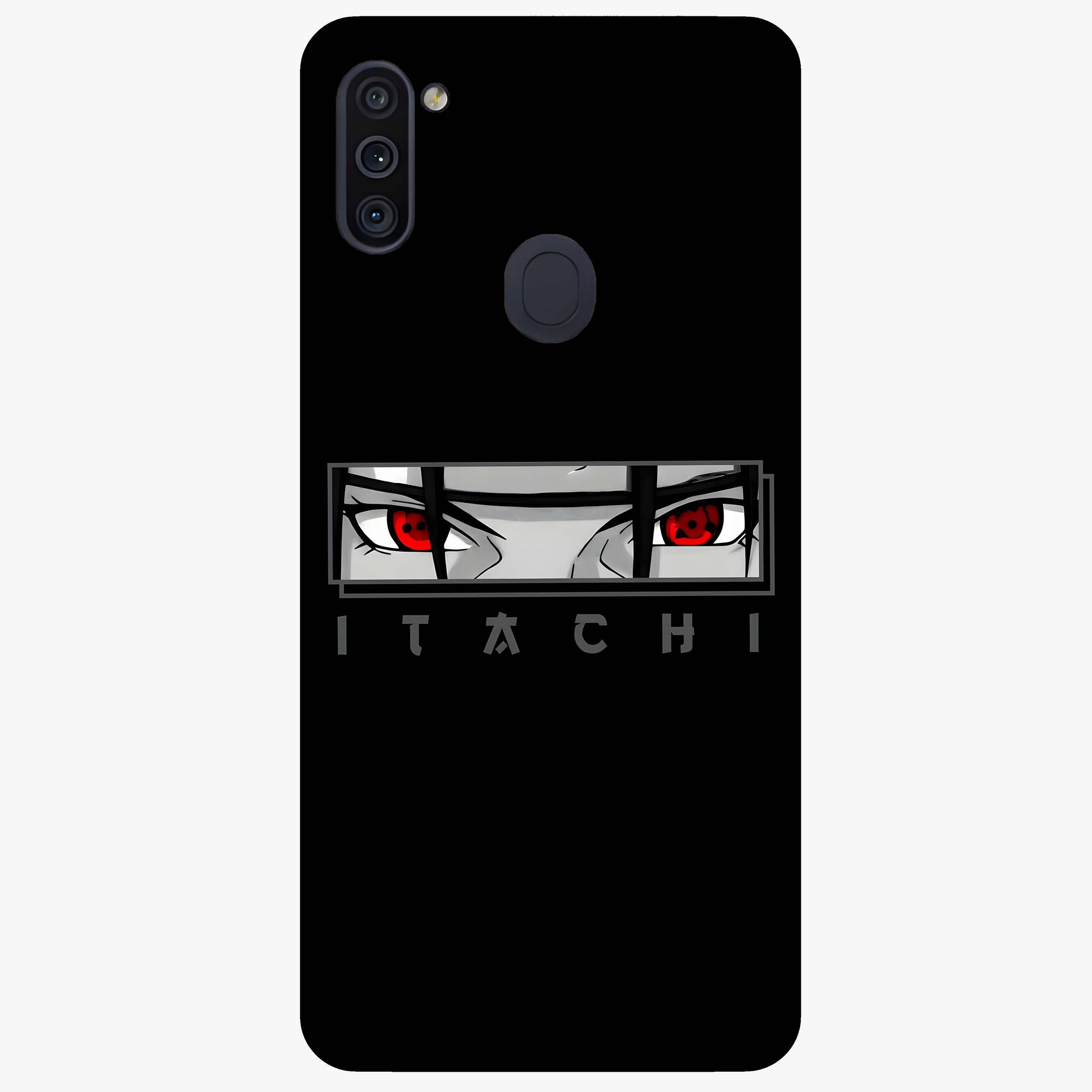 Scarlet Gaze Dominance Glass Case showing flat back view with striking red themed artwork and glossy glass finish.