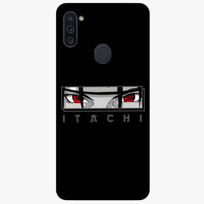 Scarlet Gaze Dominance Glass Case showing flat back view with striking red themed artwork and glossy glass finish.