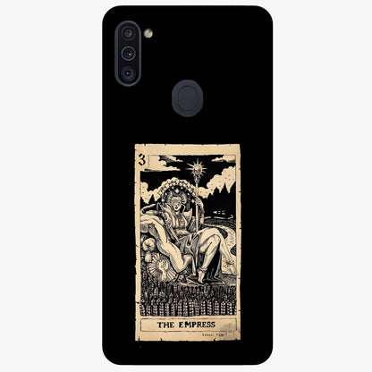 The Empress Glass Case showing flat back view with regal feminine artwork and glossy glass finish.