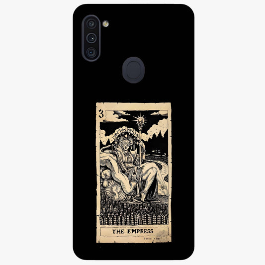 The Empress Glass Case showing flat back view with regal feminine artwork and glossy glass finish.