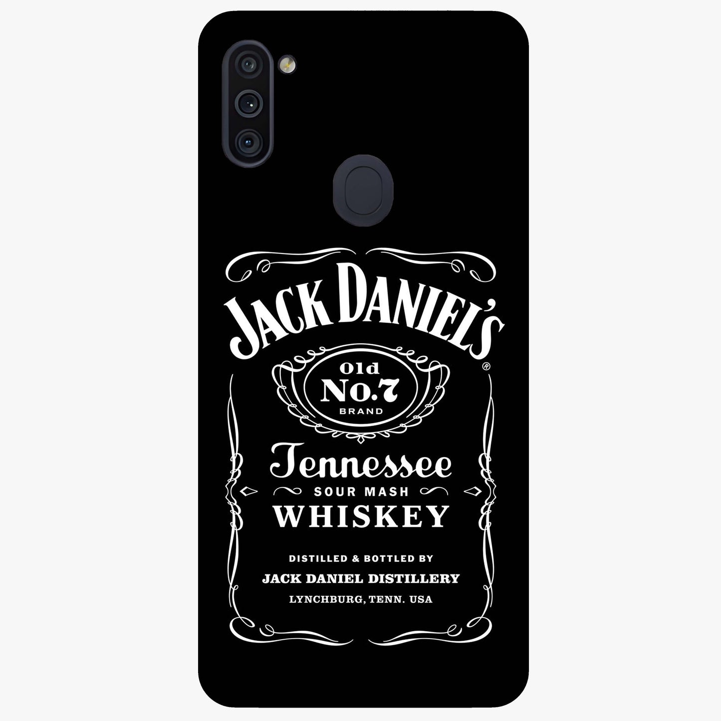 Vintage Whiskey Heritage Glass Case showing flat back view with classic whiskey inspired artwork and glossy glass finish.