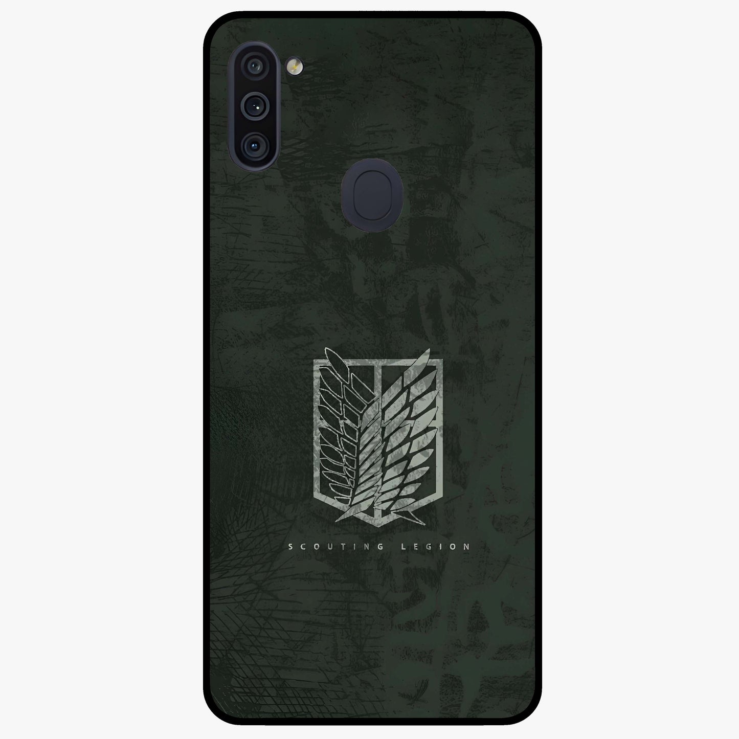 Wings Of Freedom Glass Case showing flat back view with symbolic wings artwork and glossy glass finish.