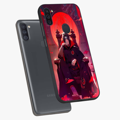 Blood Moon Sovereign Glass Case displayed in angled mockup highlighting dark celestial moon design and dramatic theme.