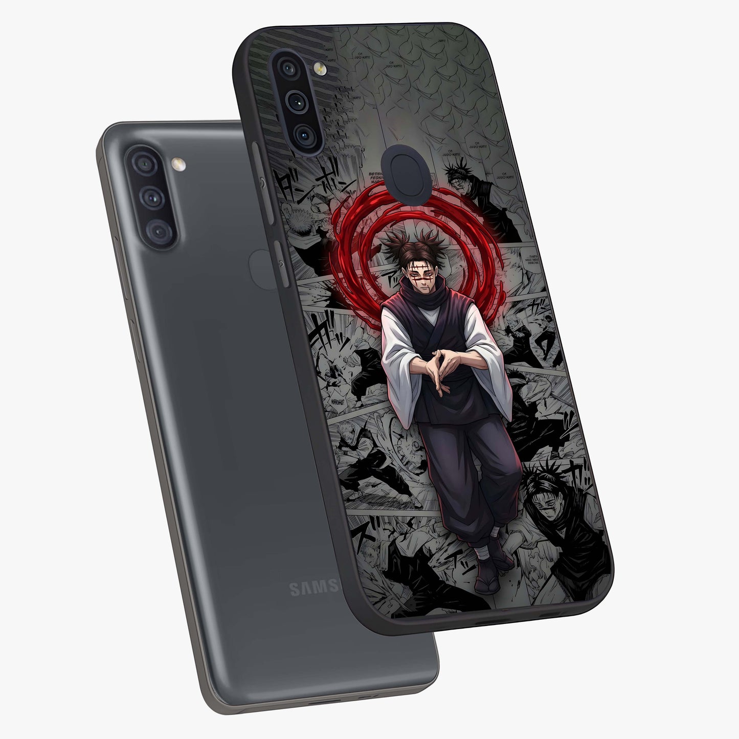 Cursed Ritual Ascension Glass Case displayed in angled mockup highlighting mystical ritual illustration with supernatural aesthetic.