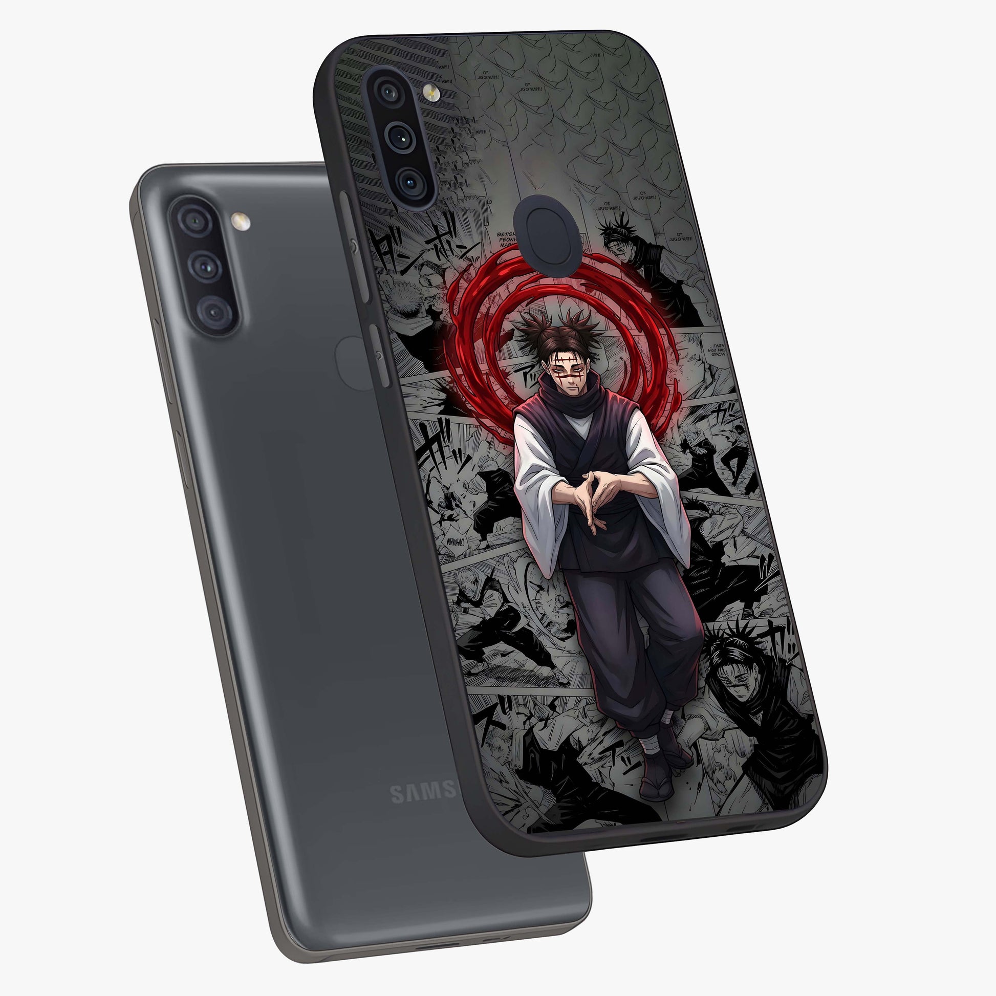 Cursed Ritual Ascension Glass Case displayed in angled mockup highlighting mystical ritual illustration with supernatural aesthetic.