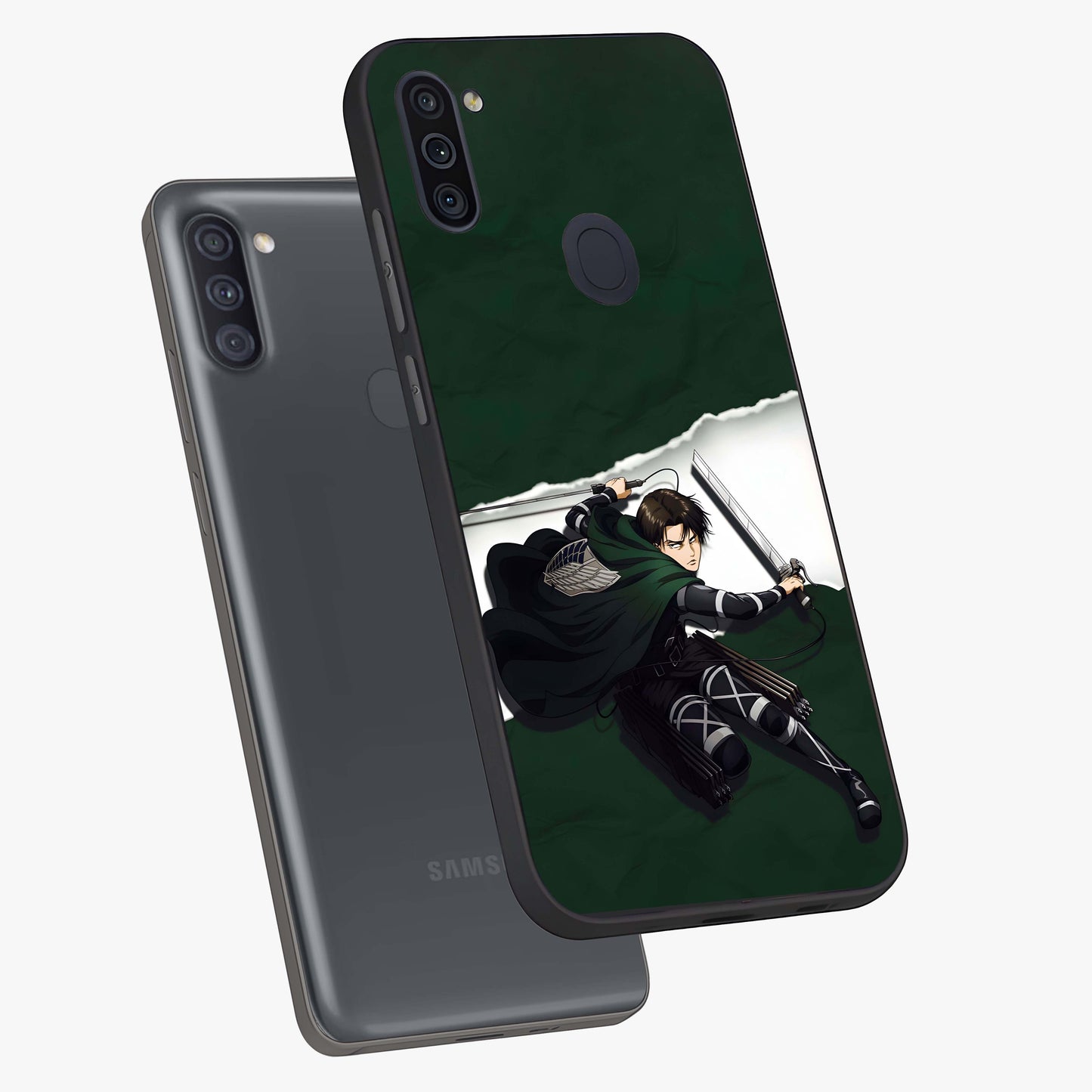 Emerald War Vanguard Glass Case displayed in angled mockup highlighting intense battle inspired design with emerald tone aesthetic.