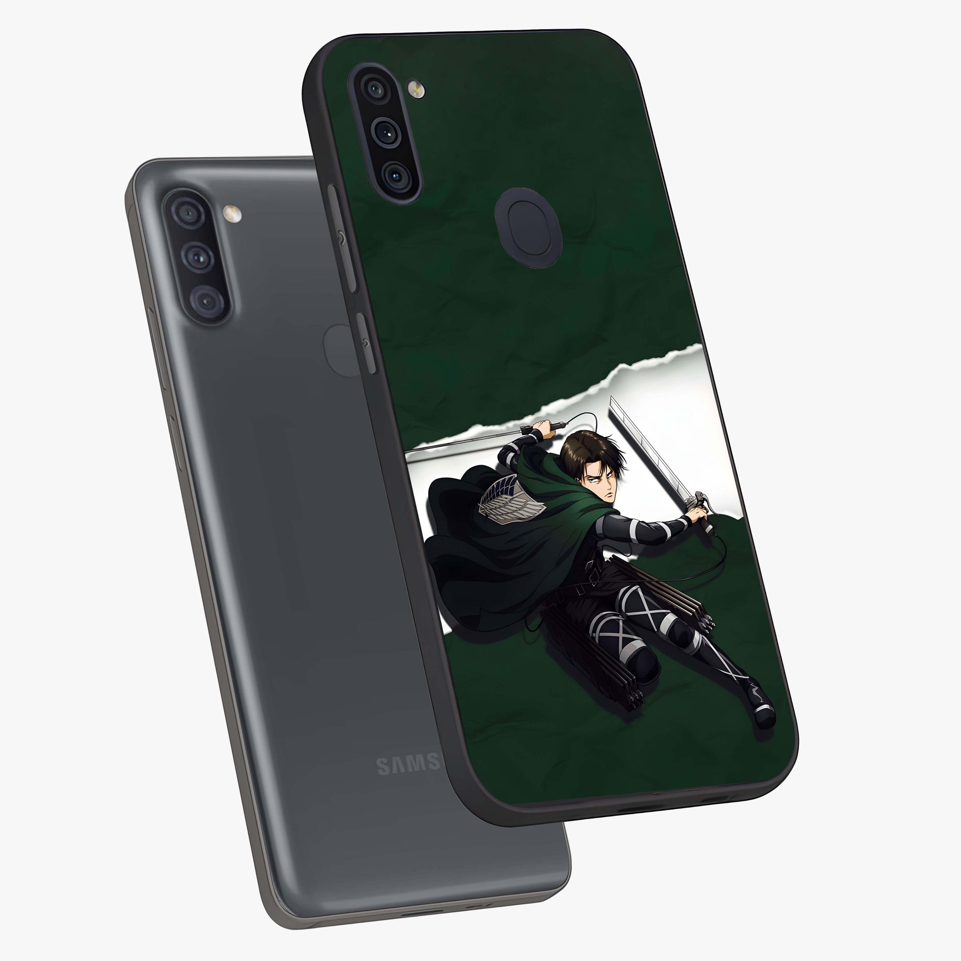 Emerald War Vanguard Glass Case displayed in angled mockup highlighting intense battle inspired design with emerald tone aesthetic.