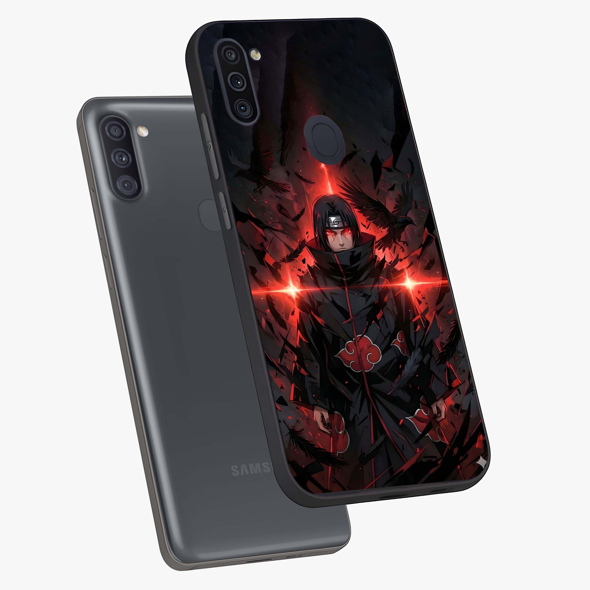 Focus Mode On Glass Case displayed in angled mockup highlighting clean minimal text artwork with modern aesthetic style.