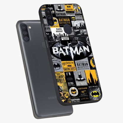 Knight Gotham Rise Glass Case displayed in angled mockup highlighting powerful knight silhouette design with dramatic aesthetic.