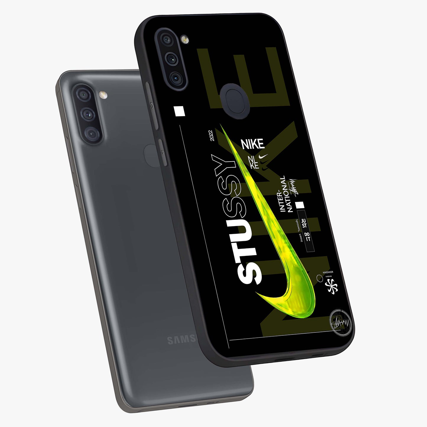 Neon Street Edition Glass Case displayed in angled mockup highlighting vibrant urban design with bold street aesthetic.
