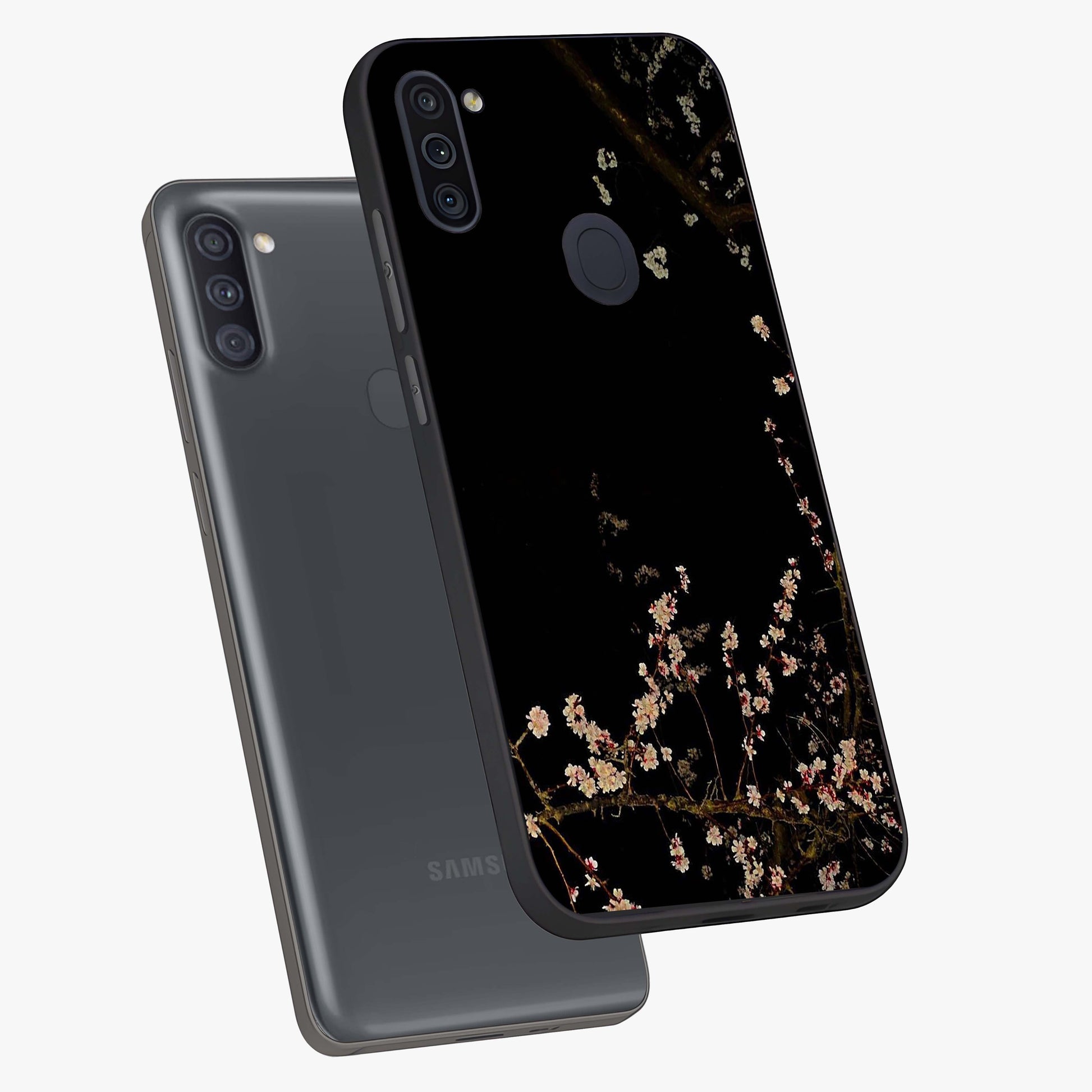 Petal Moon Light With Custom Name Glass Case displayed in angled mockup highlighting delicate petal design with custom name feature.