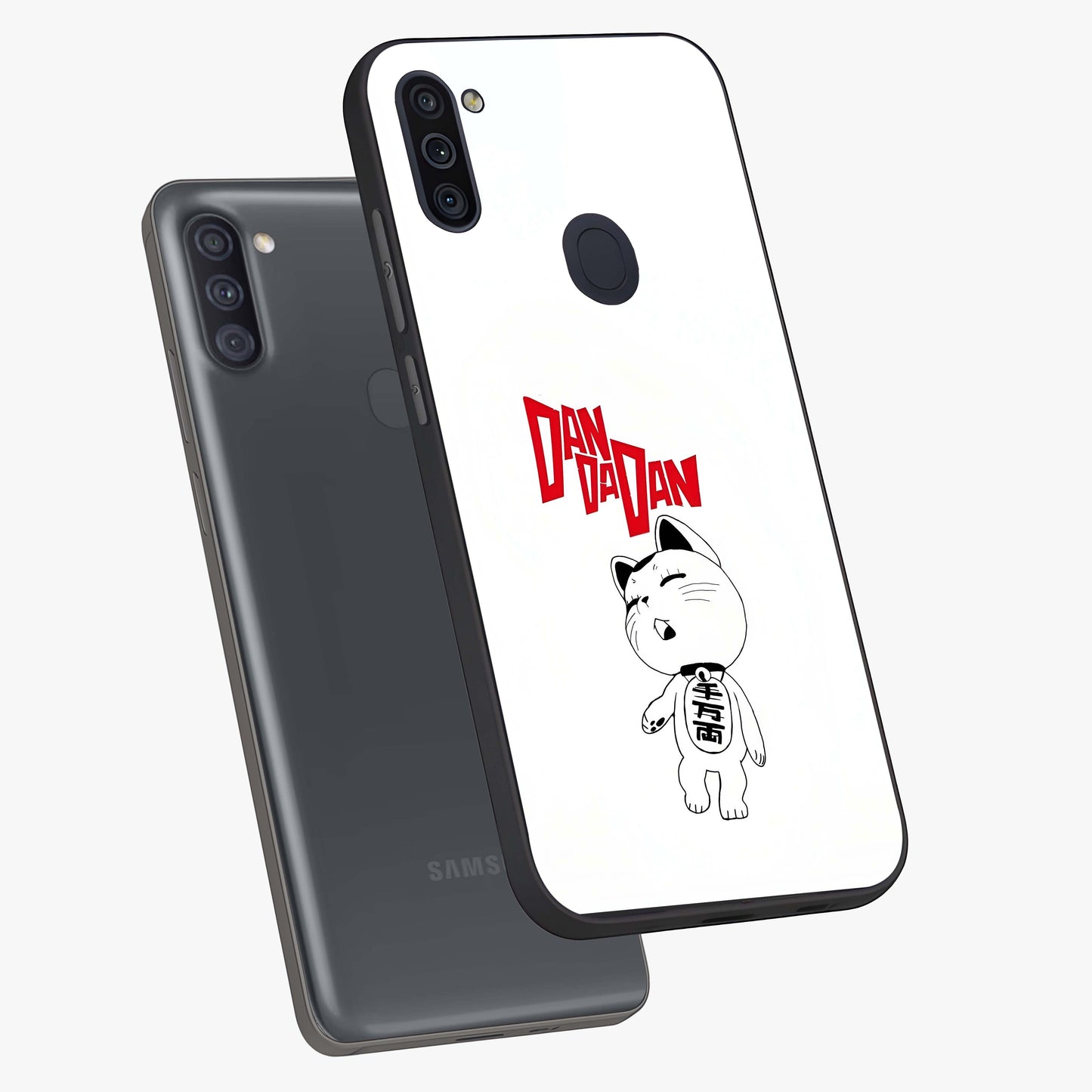 Playful Spirit Charm Glass Case displayed in angled mockup highlighting lively decorative design with playful aesthetic style.