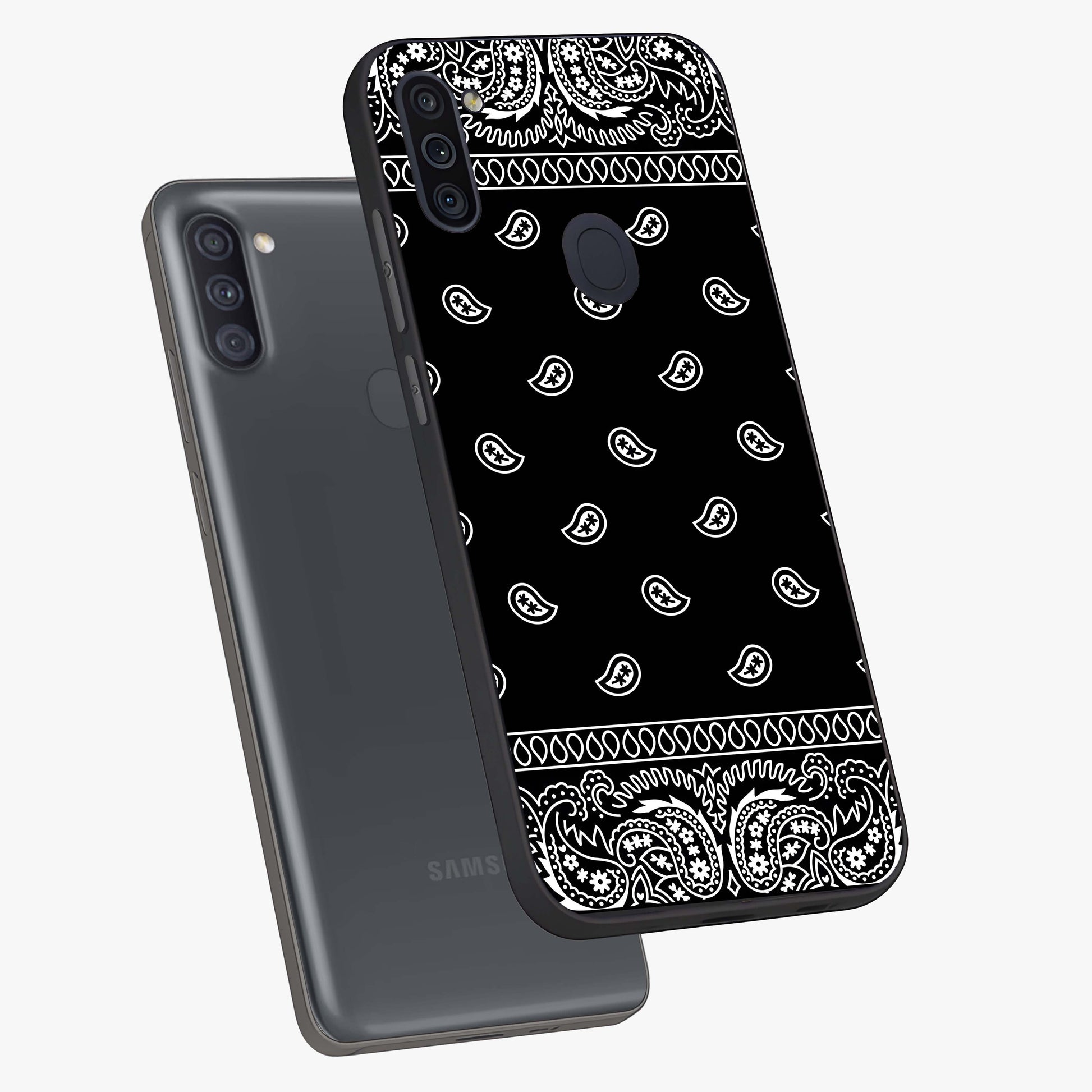 Retro Rebel Threads Glass Case displayed in angled mockup highlighting retro inspired graphic design with rebellious aesthetic.