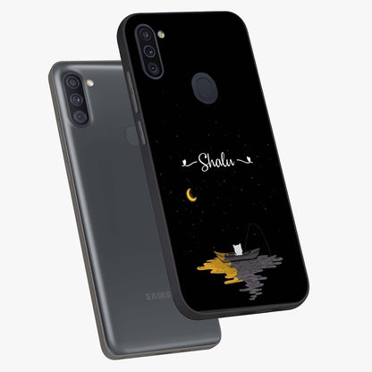 Silent Night Row Glass Case displayed in angled mockup highlighting peaceful evening design with dreamy night aesthetic.