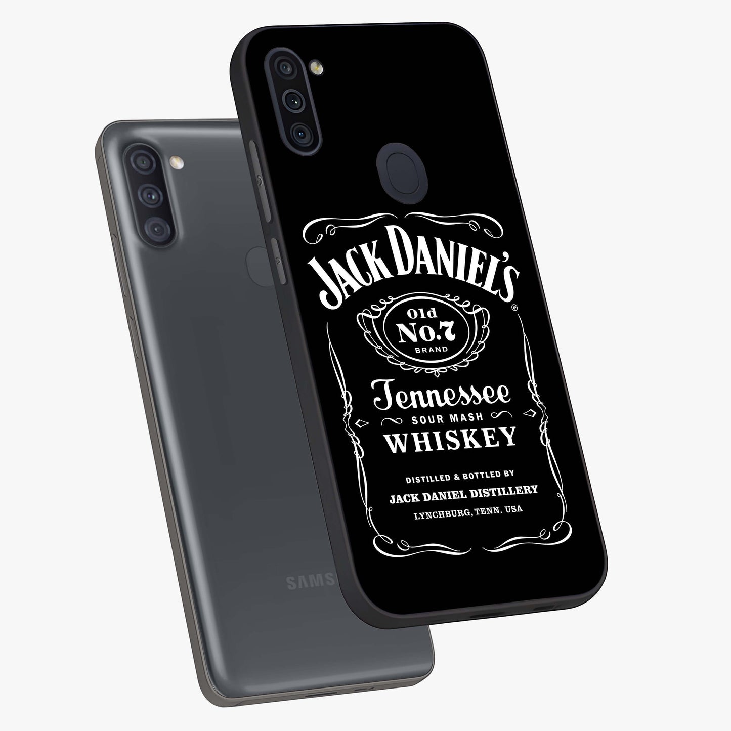 Vintage Whiskey Heritage Glass Case displayed in angled mockup highlighting retro beverage themed design with heritage aesthetic.